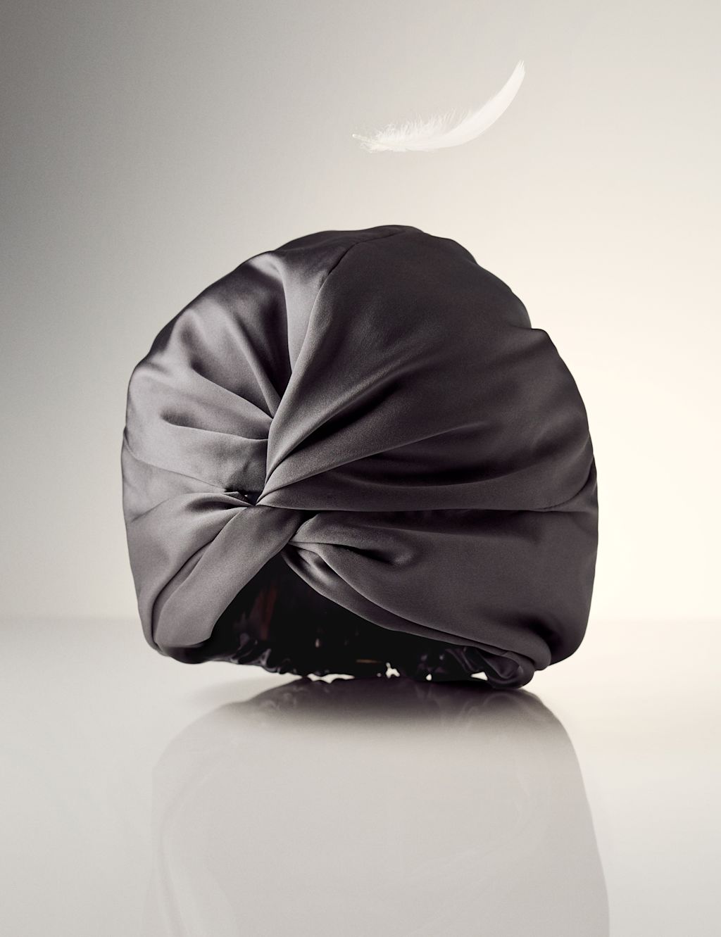 M&S Pure Mulberry Silk Hair Wrap - Charcoal, Charcoal