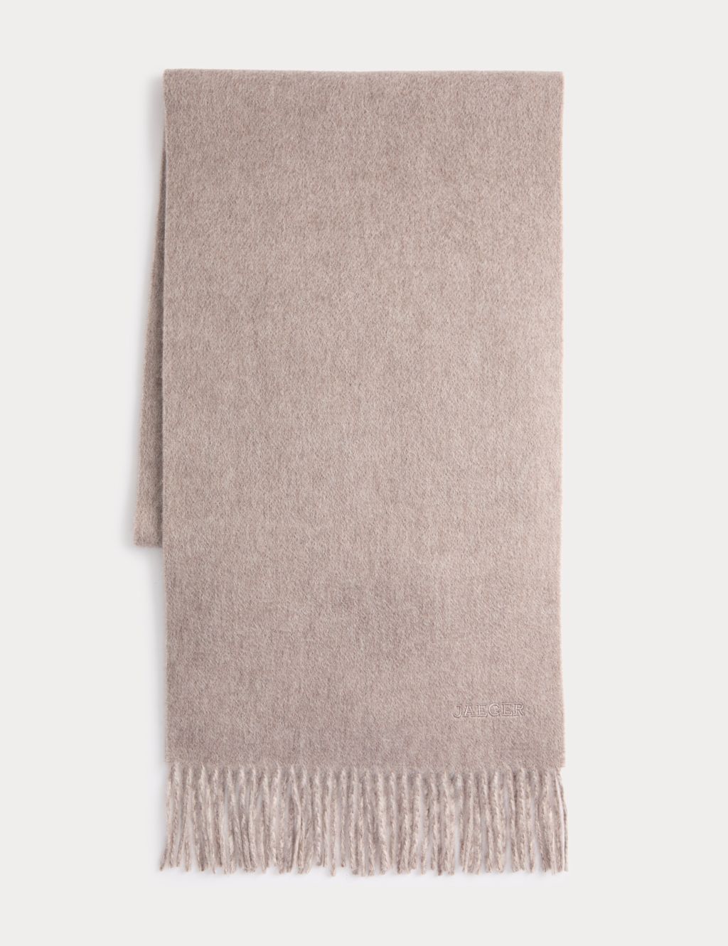 JAEGER  Pure Cashmere Double Faced Scarf - 1SIZE - Taupe, Taupe