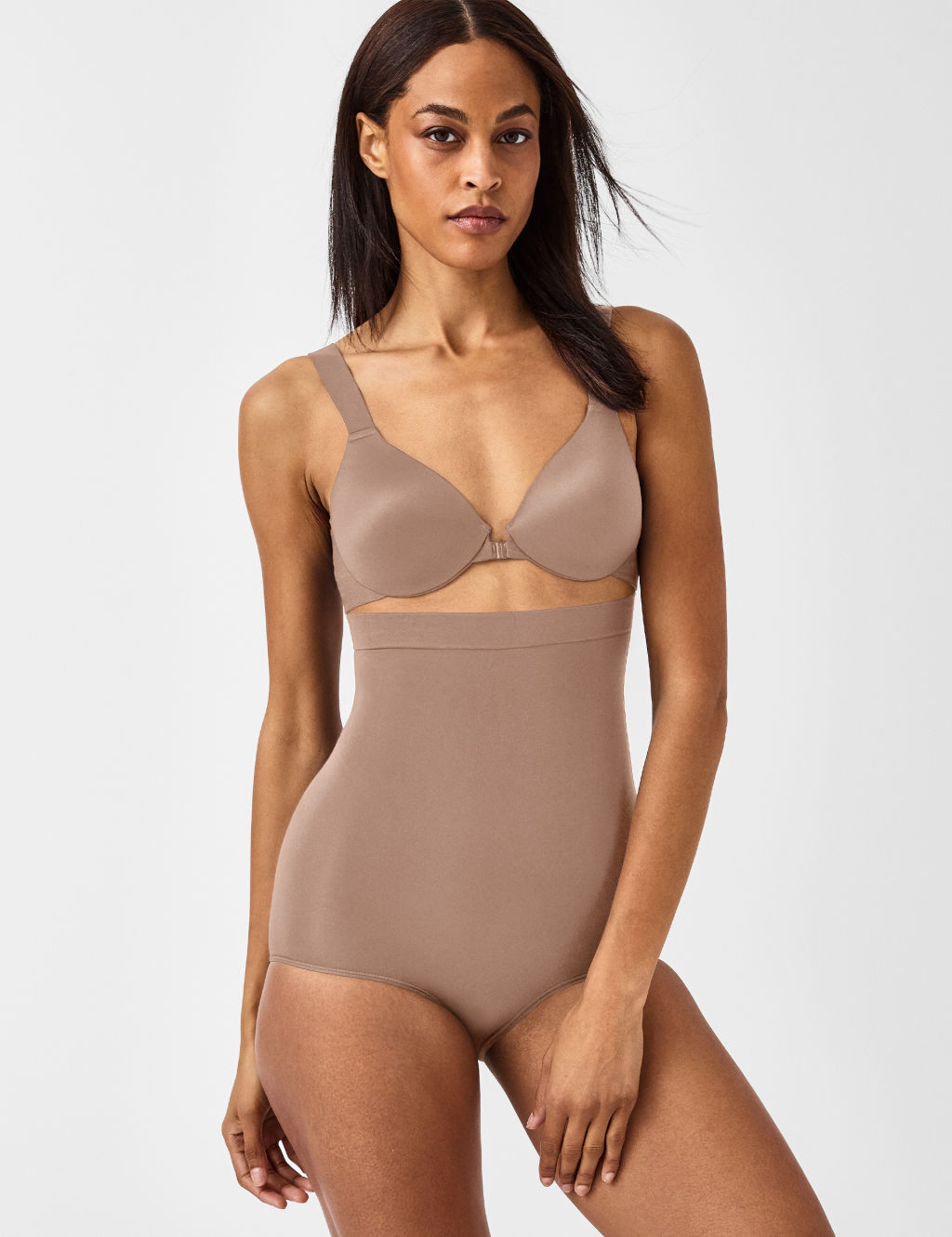 SPANXsculpt&trade; Seamless Power High Brief - Medium - Brown, Brown