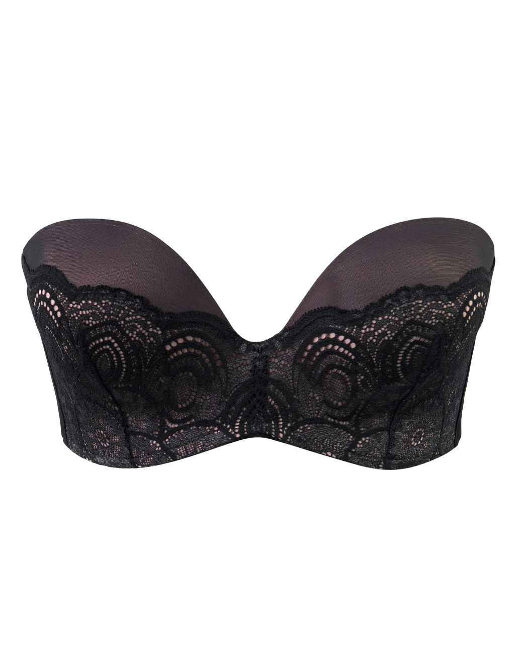 wonderbra refined glamour wired strapless bra - 32b - black mix, black mix