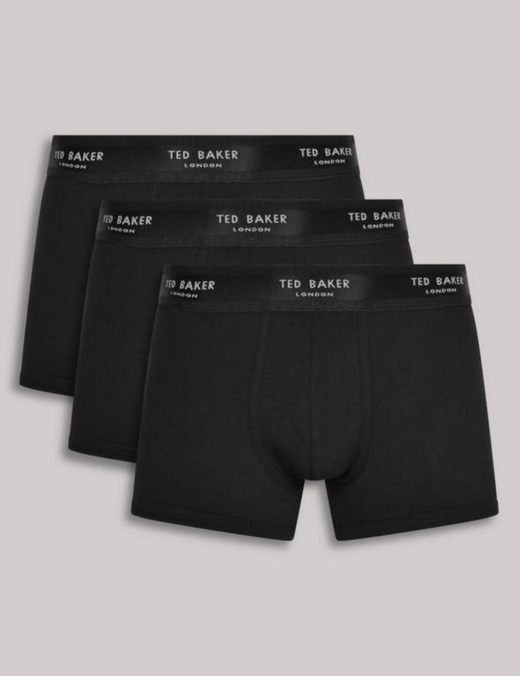 Ted Baker 3pk Cotton Stretch Trunks - XL - Black, Black