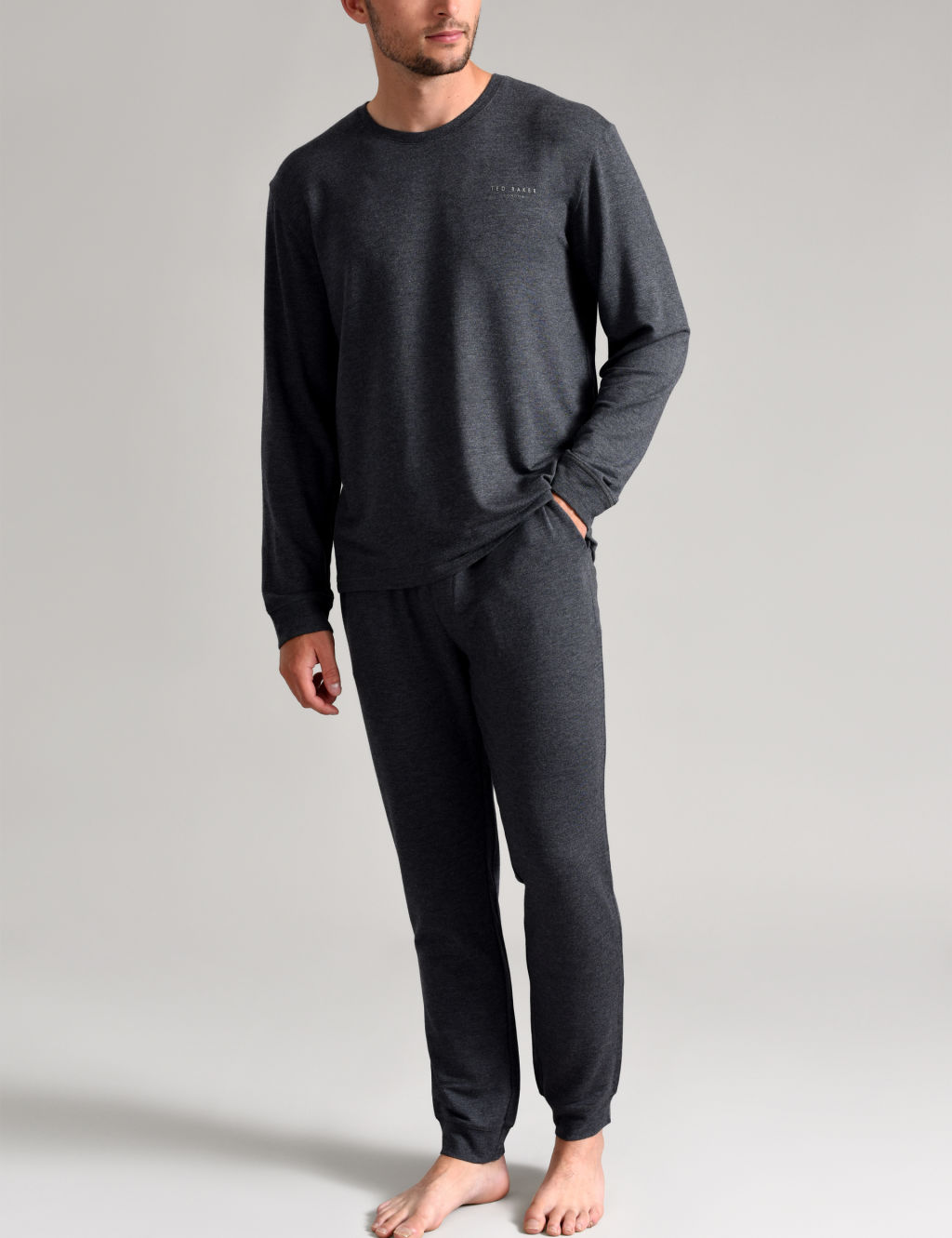 Ted Baker Supersoft Jersey Pyjama Top - Grey, Grey
