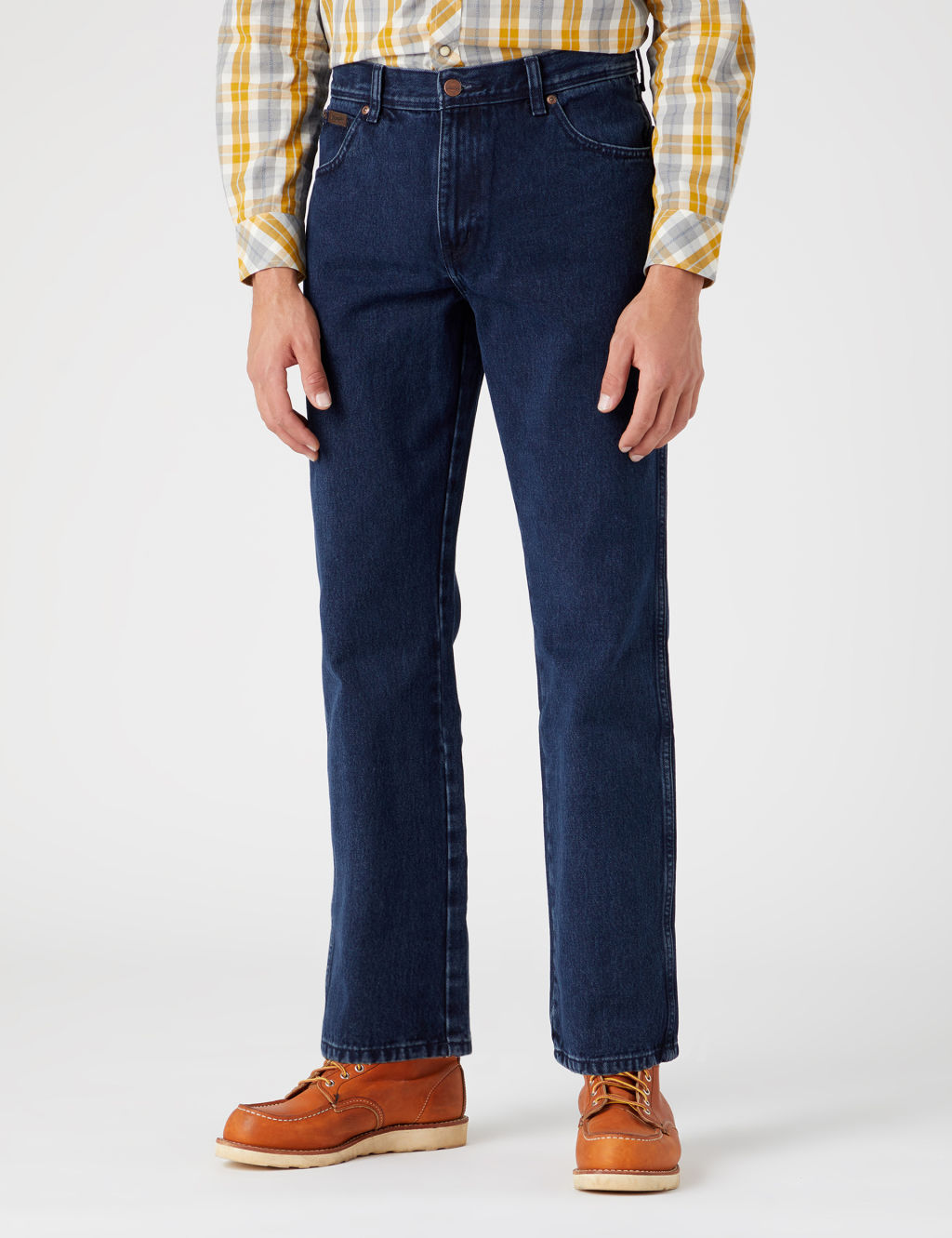 Wrangler Straight Fit 5 Pocket Jeans - 3830 - Blue Denim, Blue Denim