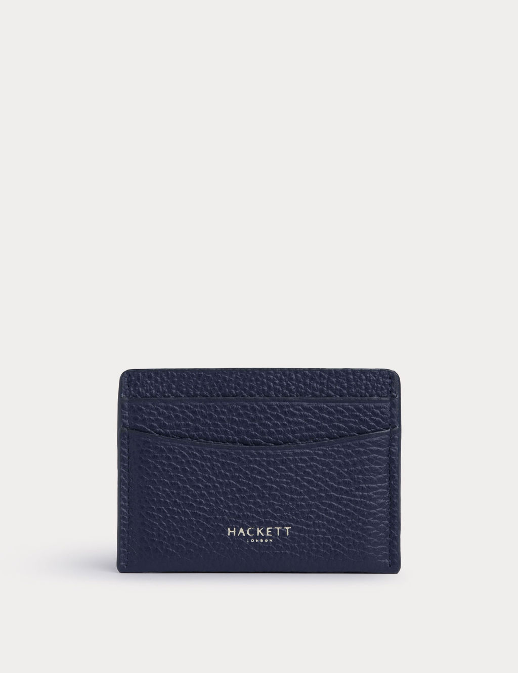 Hackett Leather Textured Card Holder - 1SIZE - Blue, Blue