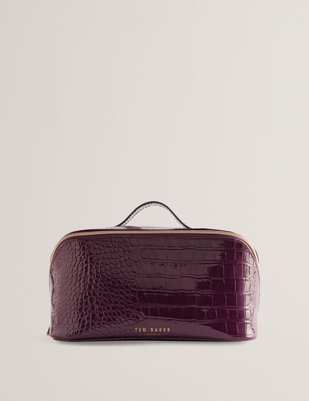 Ted Baker Haanas Imitation Croc Large Washbag - 1SIZE - Purple, Purple