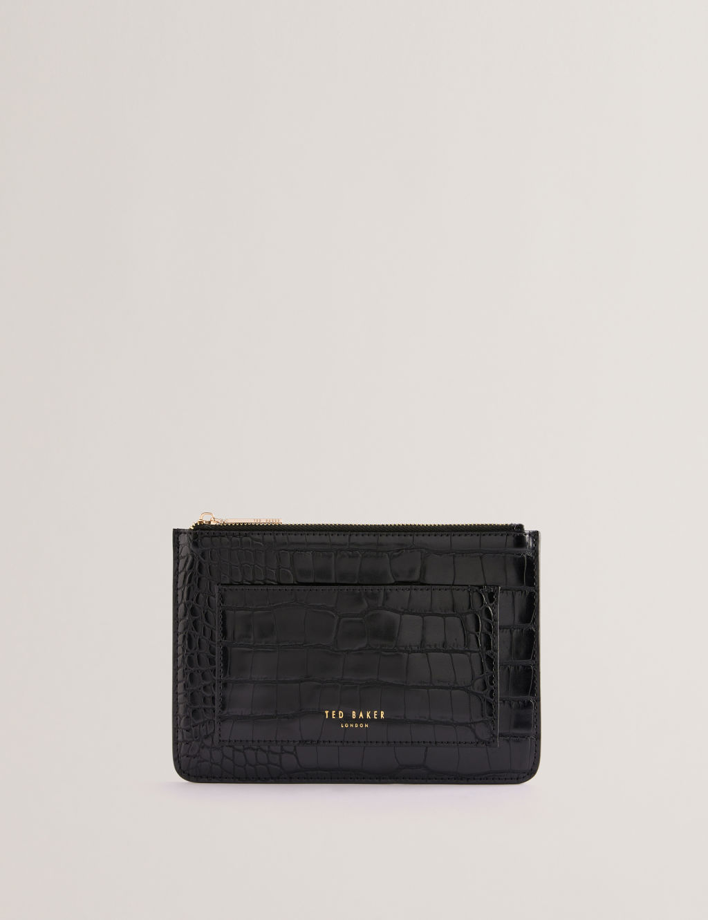 Ted Baker Wendiia Imitation Croc Wallet - 1SIZE - Black, Black