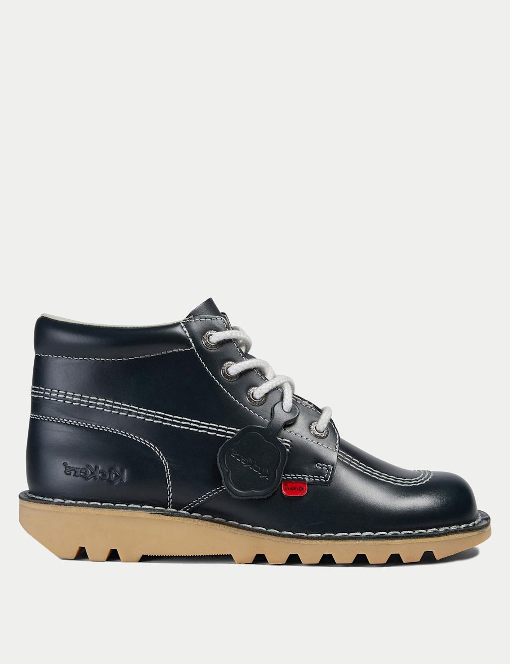 Kickers Leather Lace Up Casual Boots - 10.5STD - Navy, Navy