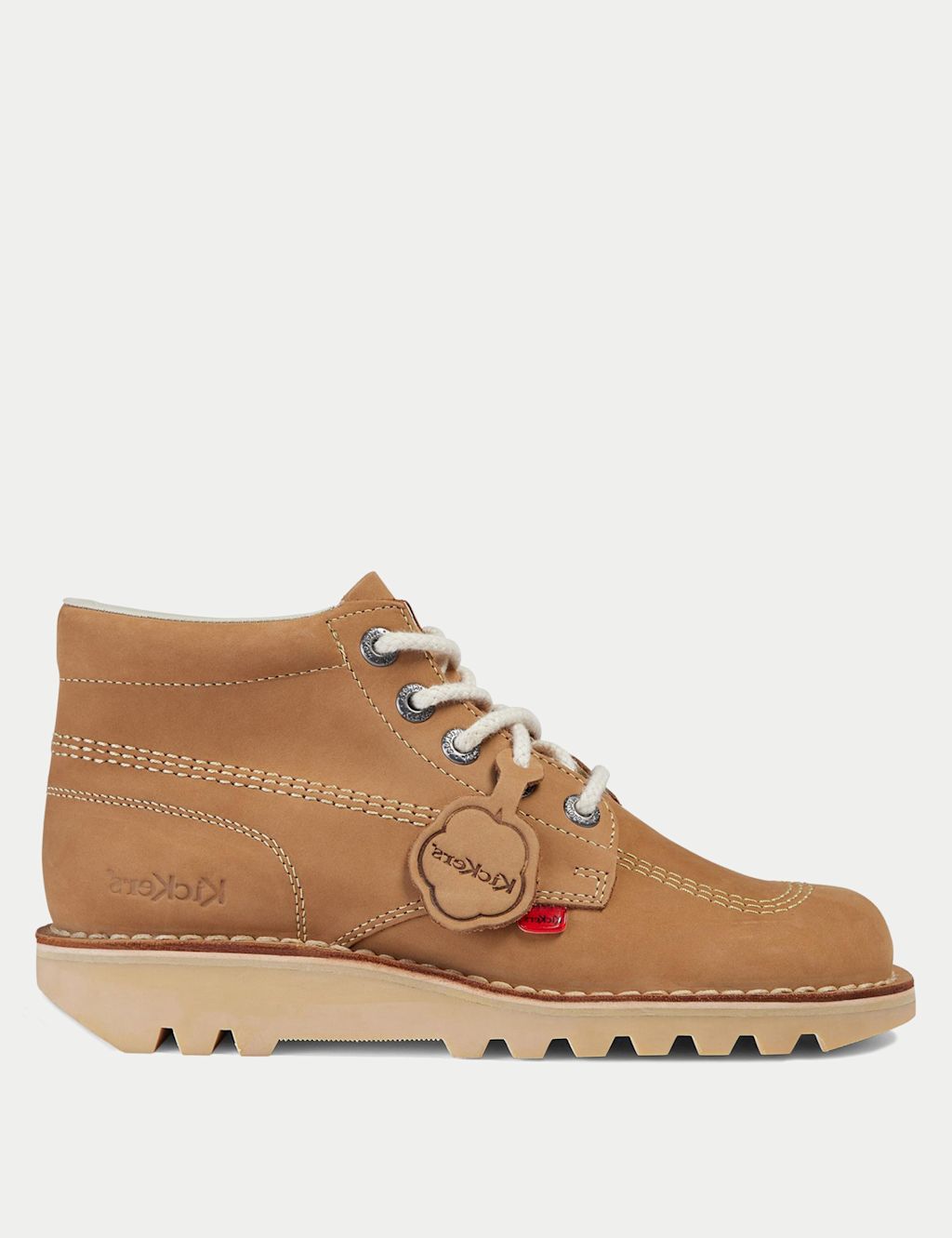 Kickers Leather Lace Up Casual Boots - 10.5STD - Tan, Tan