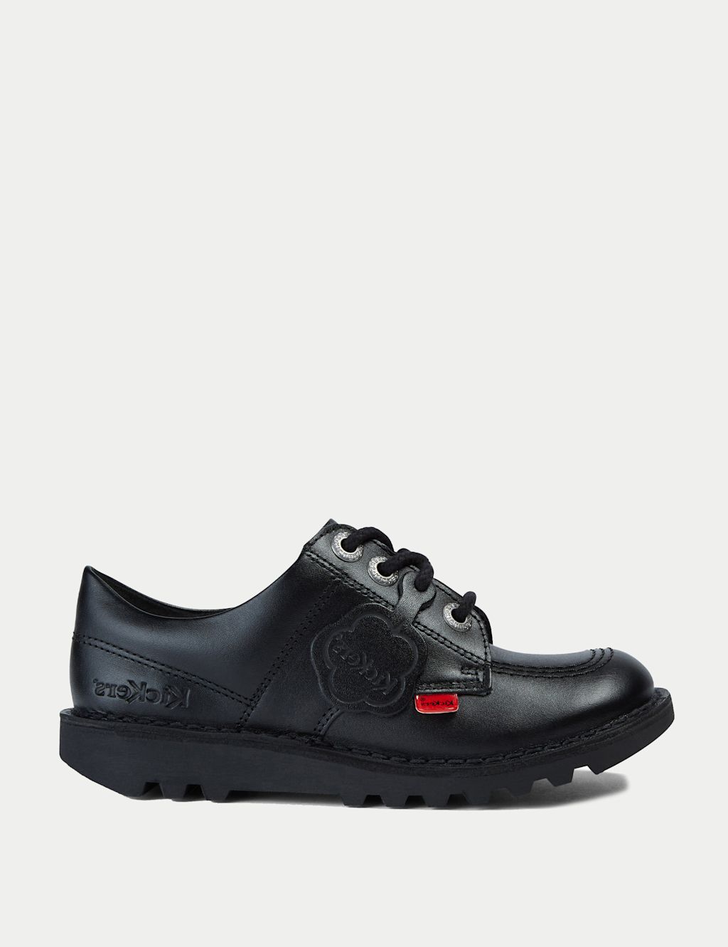 Kickers Kids Leather School Shoes (12.5 Small - 2.5 Large) - 1 L - Black, Black