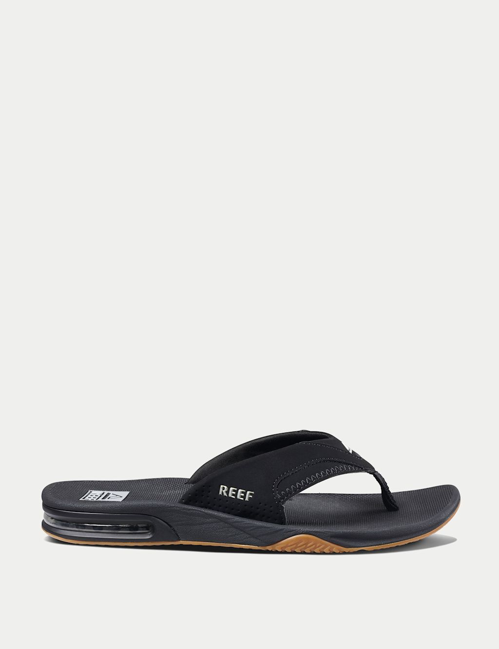 REEF Fanning Flip Flops - 10 - Black, Black