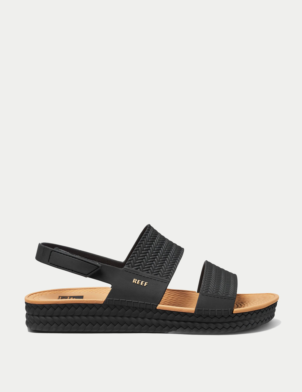 REEF Water Vista Flatform Sandals - 6 - Black, Black