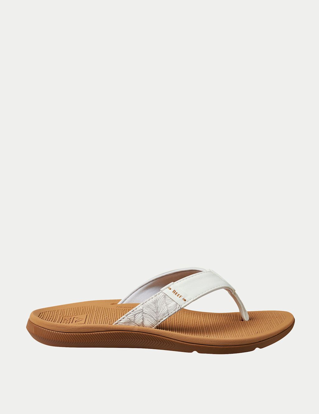 REEF Santa Ana Flat Flip Flops - 4 - White, White
