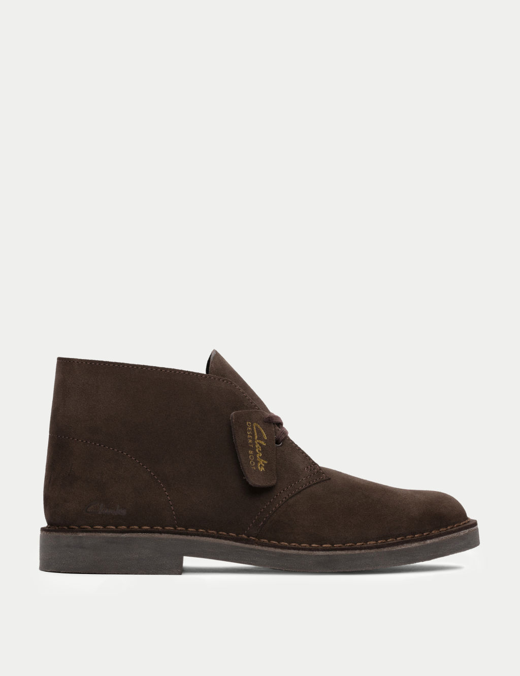 Clarks Suede Desert Boots - 10 - Dark Brown, Dark Brown