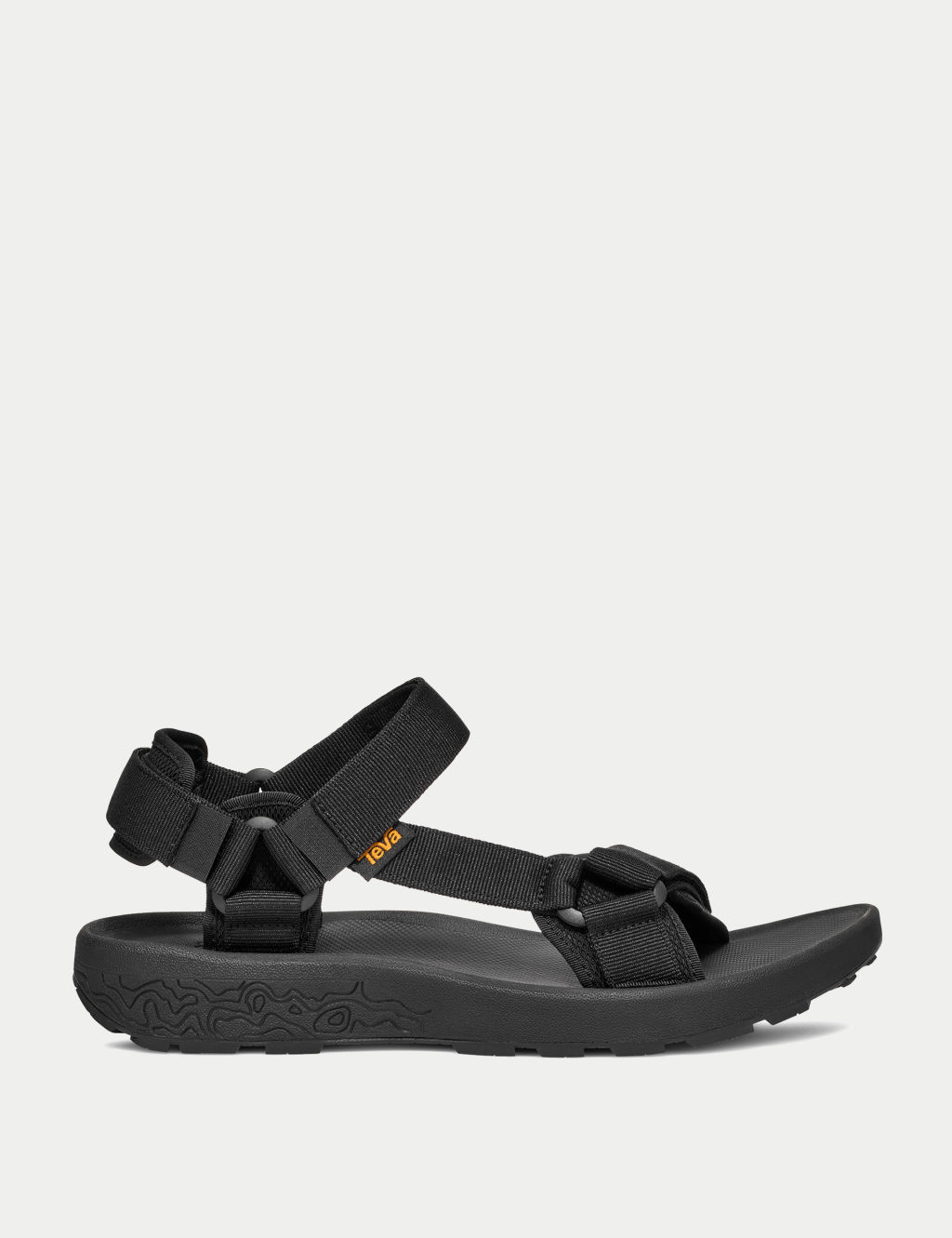Teva Hydratrek Ankle Strap Flat Sandals - 3 - Black, Black
