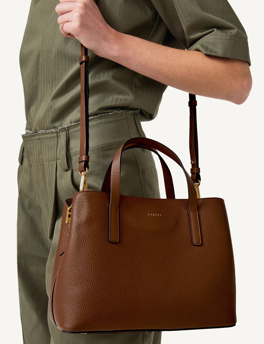 Radley Dukes Place Icon Leather Grab Bag - 1SIZE - Tan, Tan