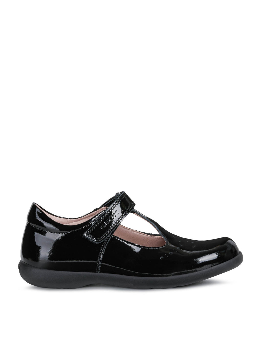 Geox Kids Patent Leather School Shoes (8½ Small-12½ Small) - 10 S - Black Patent, Black Patent
