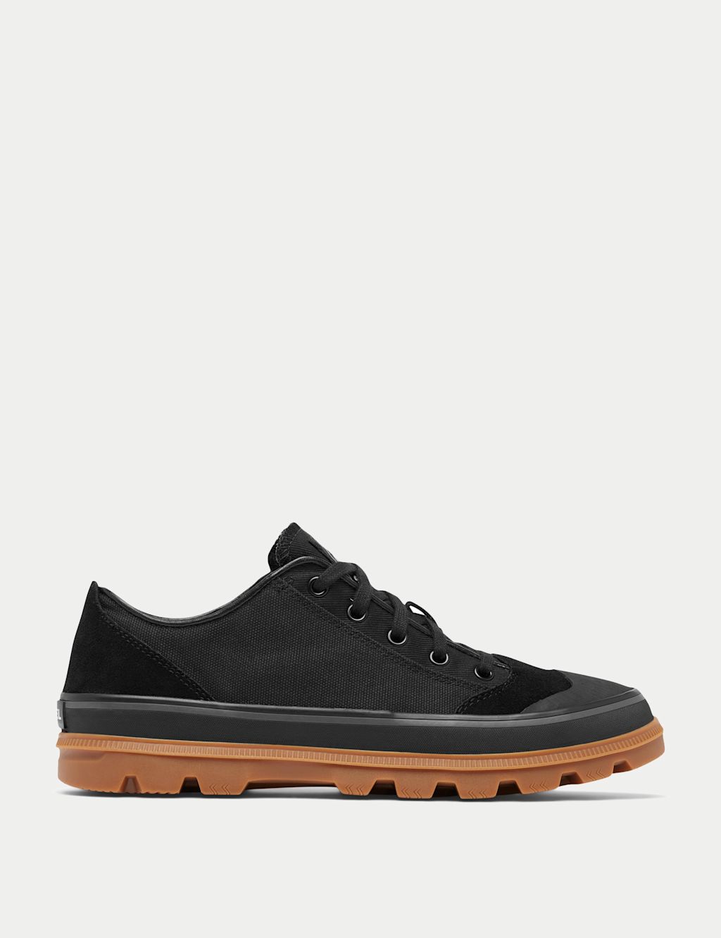 Sorel Scout N About Canvas Lace Up Trainers - 10 - Black, Black