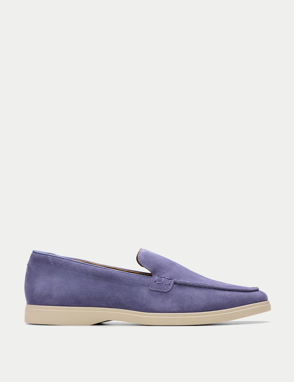 Clarks Suede Slip-On Loafers - 7.5 - Blue, Blue