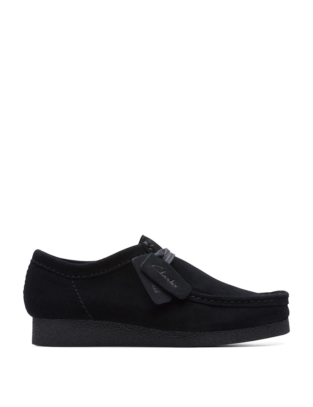 Clarks Wallabee Suede Shoes - 10 - Black, Black