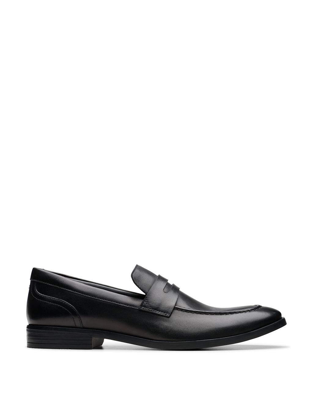 Clarks Leather Slip-On Brogues - 10&frac12; - Black, Black