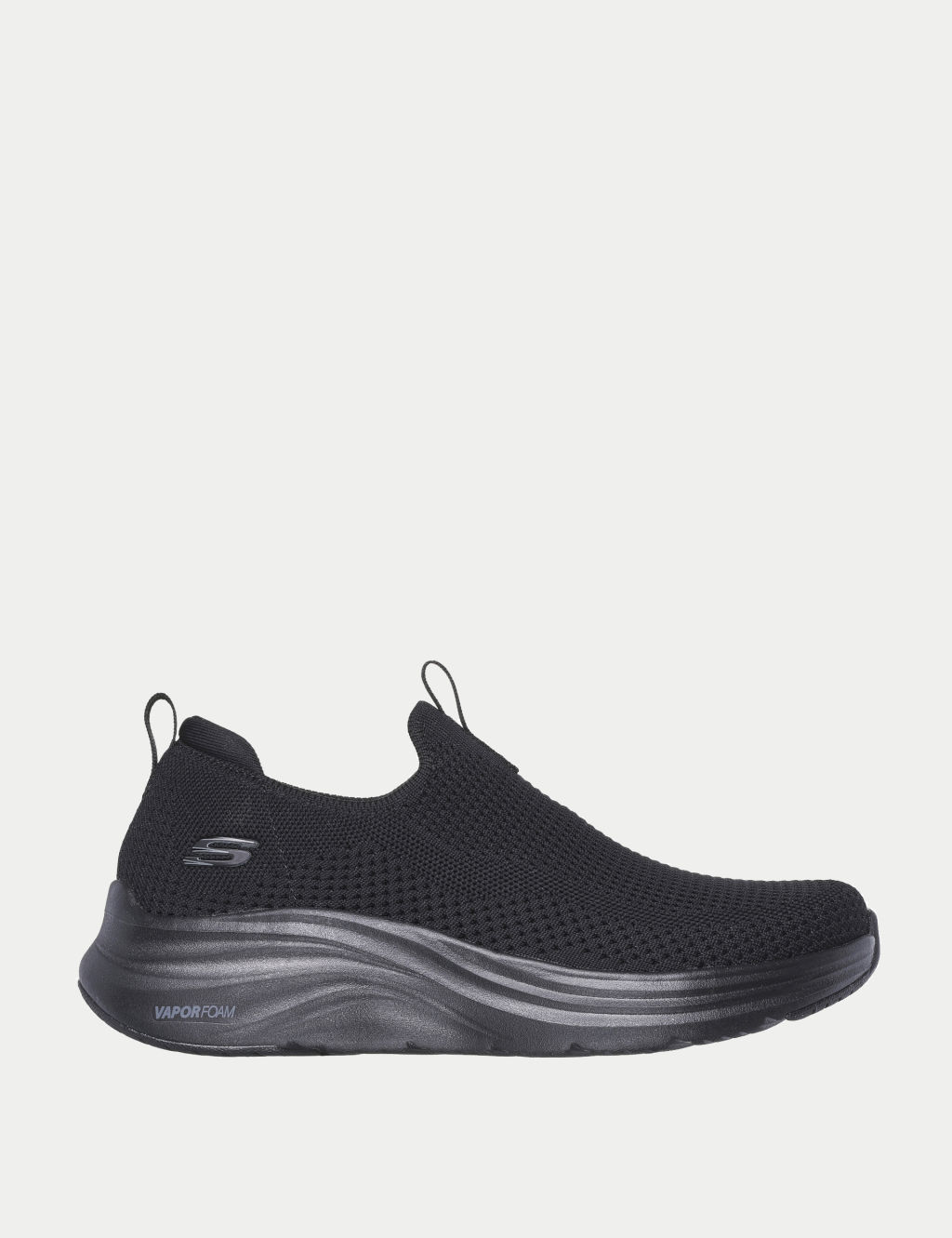 Skechers Vapor Foam True Classic Slip On Trainers - 6 - Black/Black, Black/Black