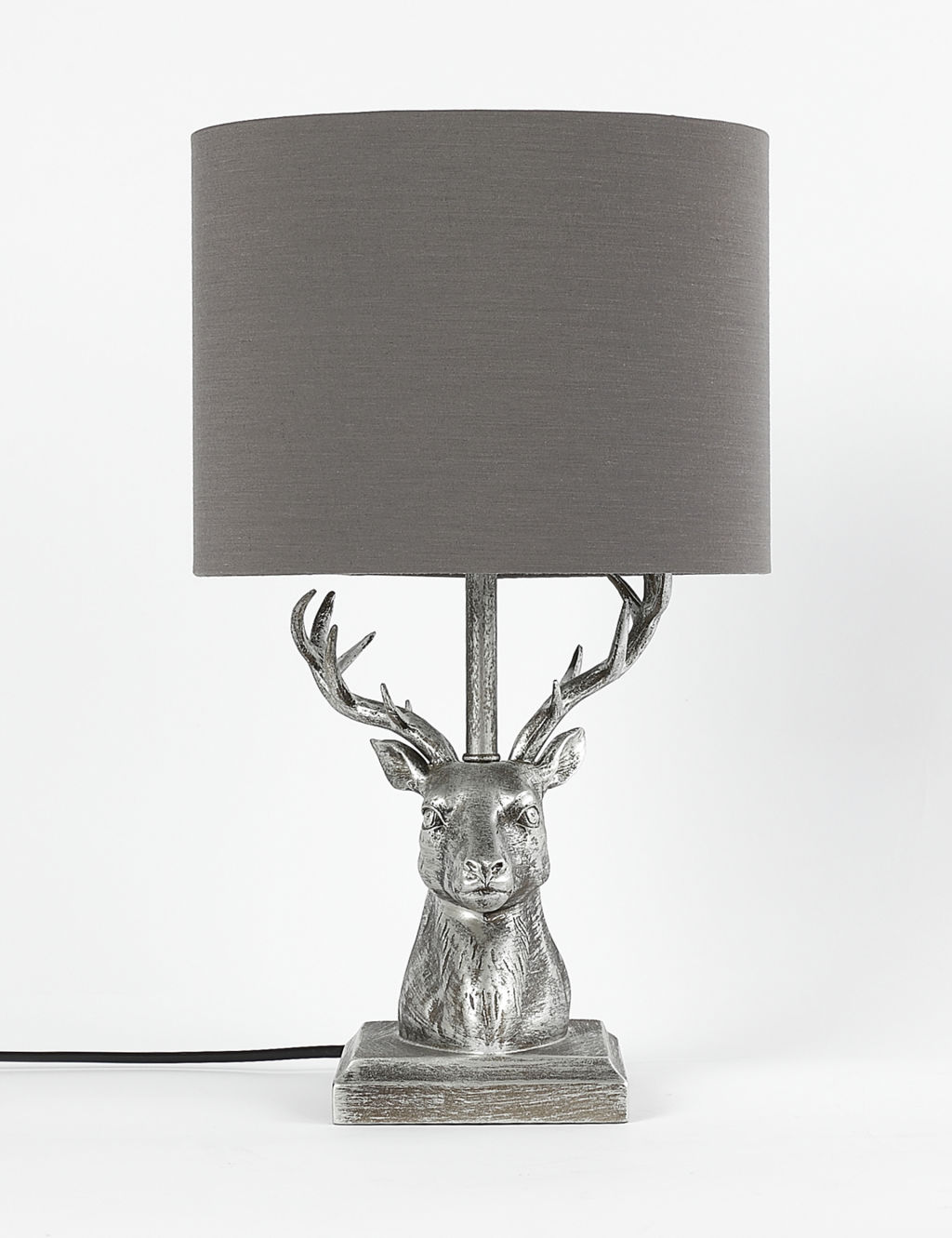 M&S Stag Table Lamp - 1SIZE - Silver, Silver