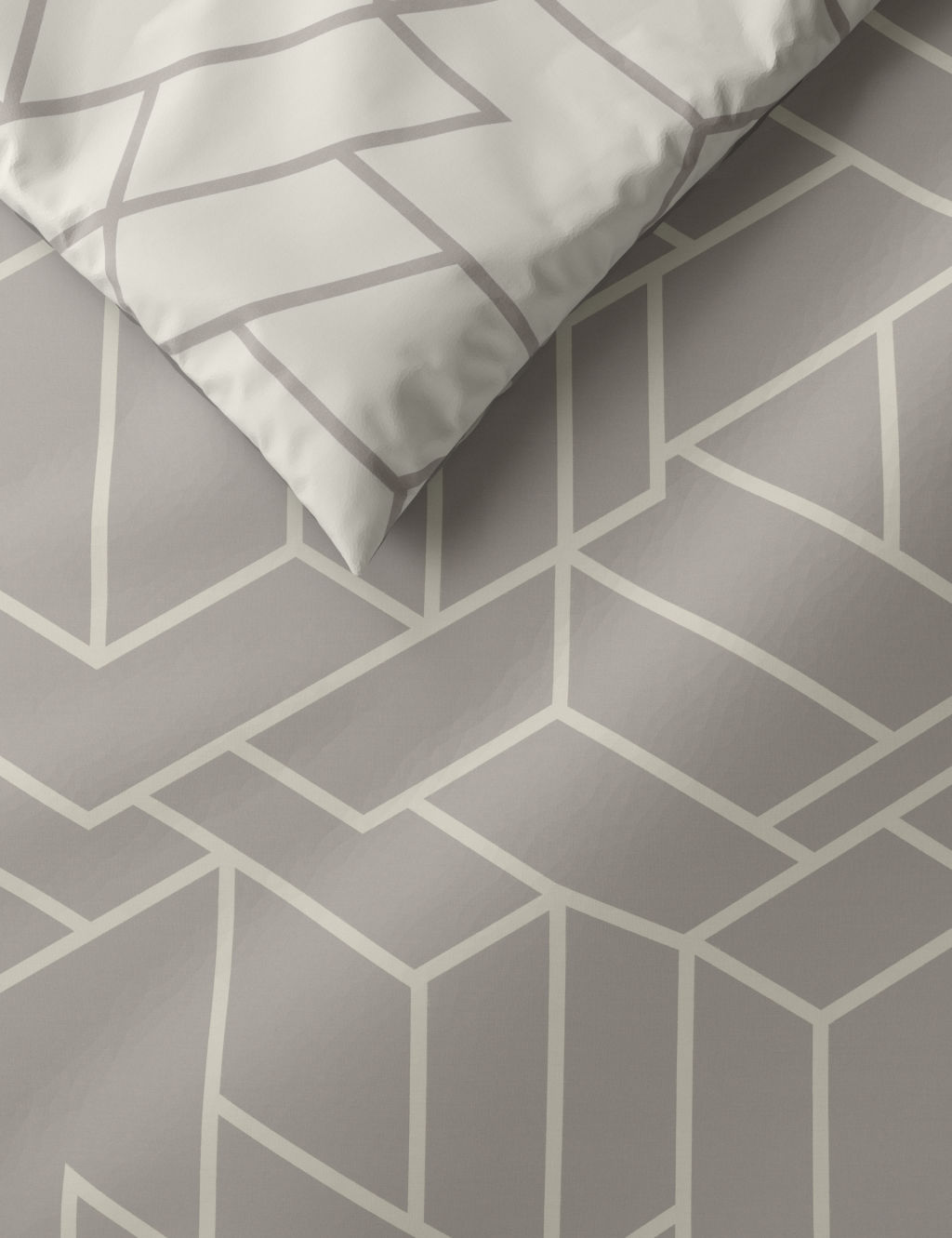 Cotton Blend Geometric Bedding Set 1 of 5