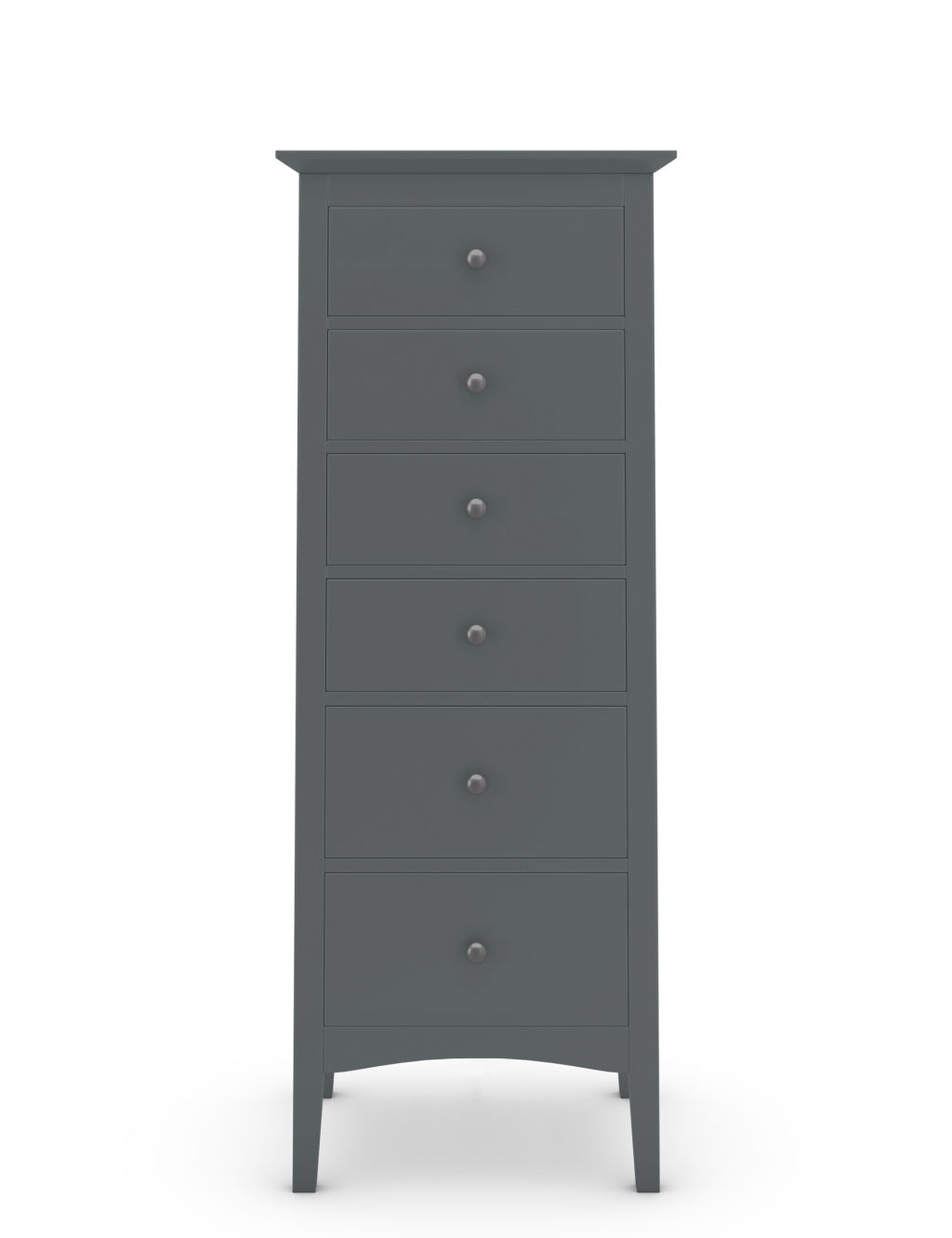 Hastings Dark Grey Tall 6 Drawer Chest 1 of 9