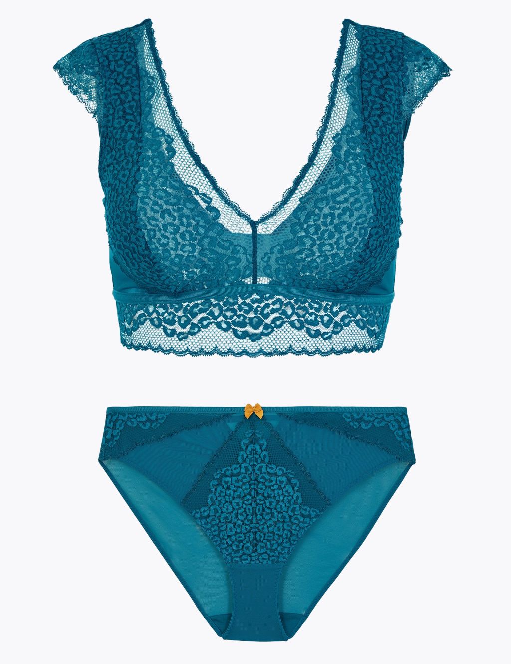 Leopard Lace Set with Bralet | M&S