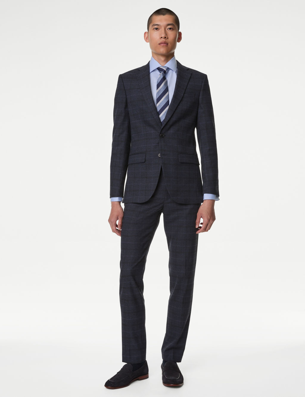 Slim Fit Prince of Wales Check Suit