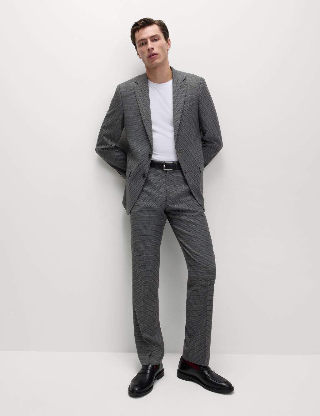 Regular Fit Puppytooth Suit