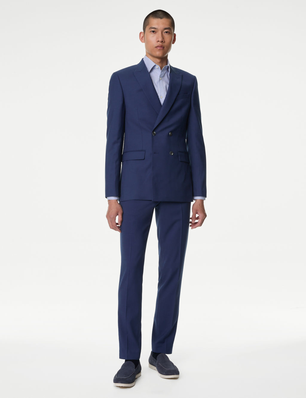 Slim Fit Double Breasted Suit