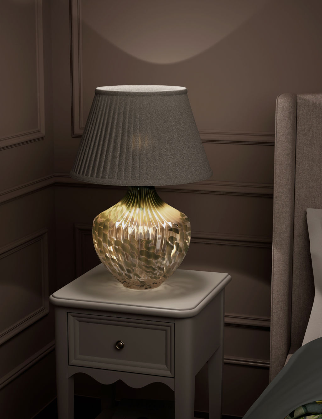 Khloe Patterned Glass Table Lamp