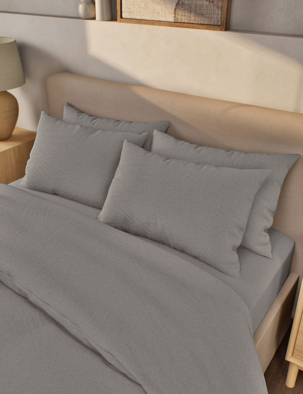 2pk Pure Brushed Cotton Pillowcases