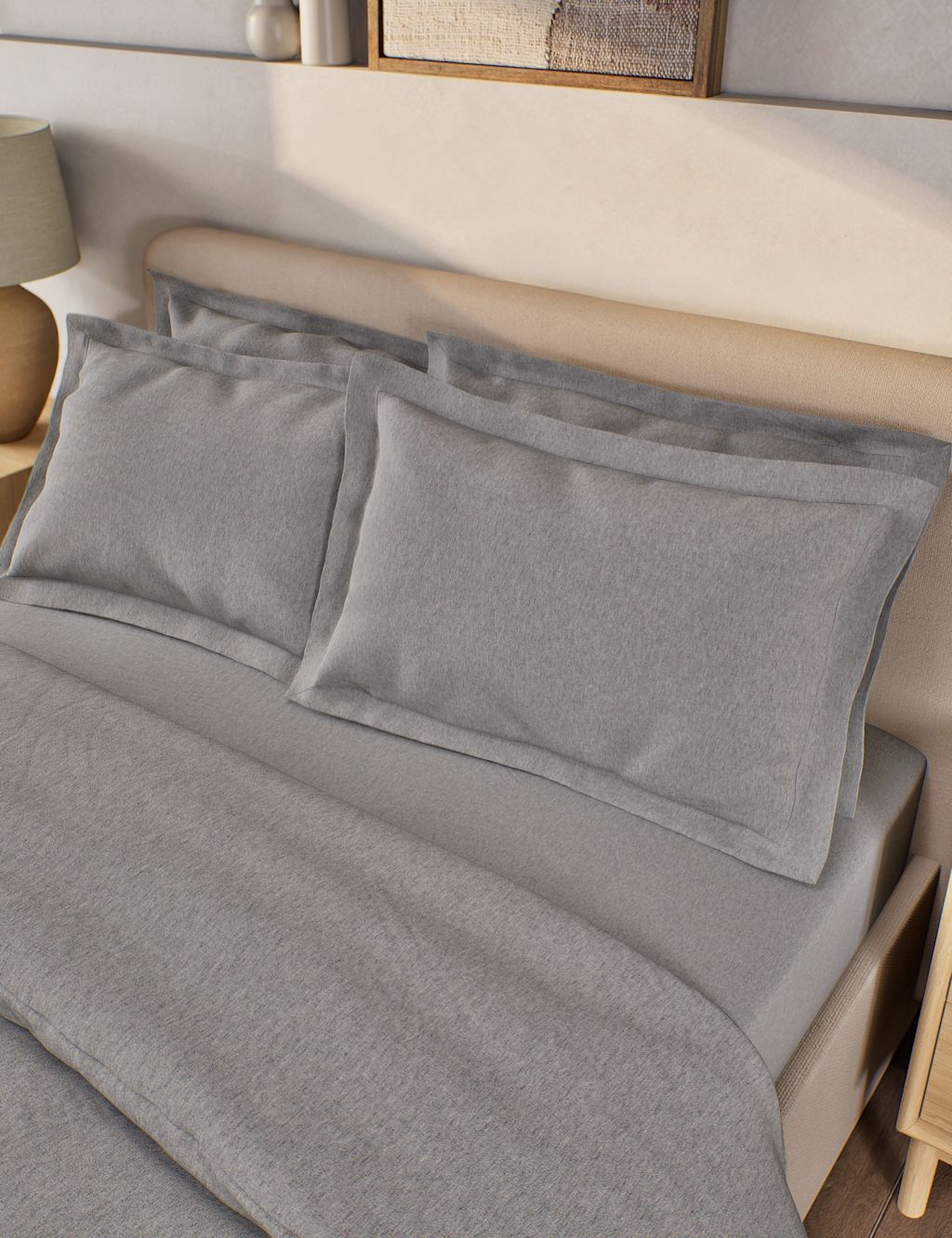 2pk Pure Brushed Cotton Oxford Pillowcases