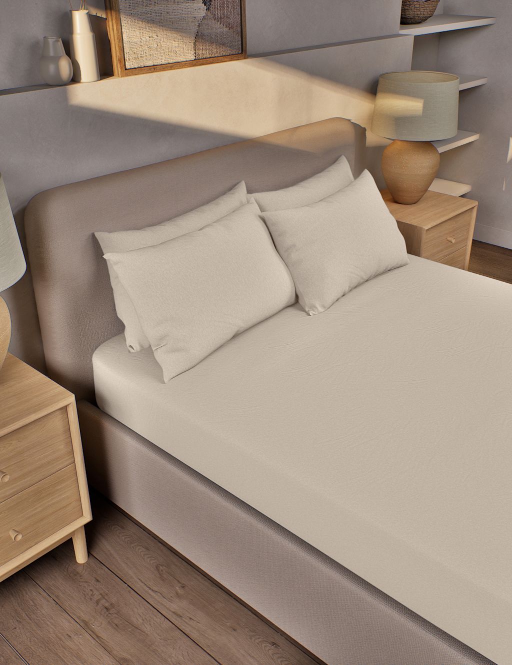 Pure Brushed Cotton Deep Fitted Sheet