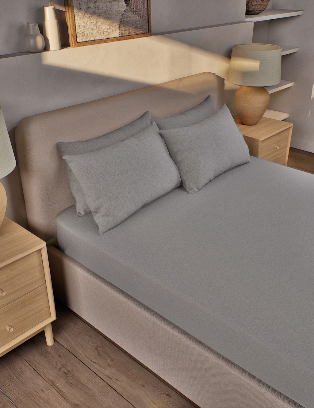 Pure Brushed Cotton Deep Fitted Sheet