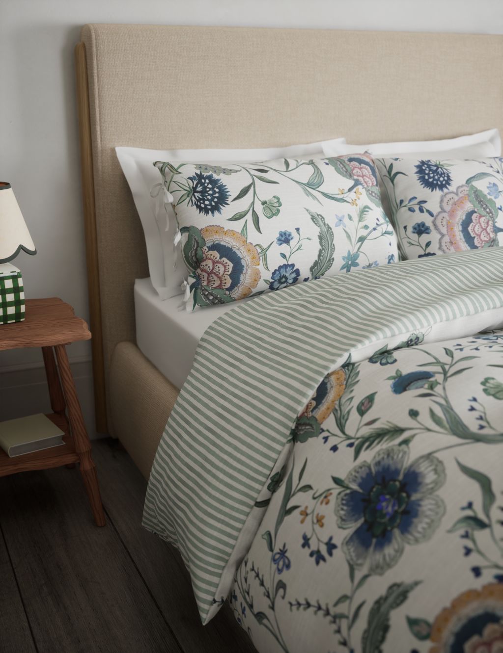 Pure Cotton Floral Bedding Set M&S Collection M&S