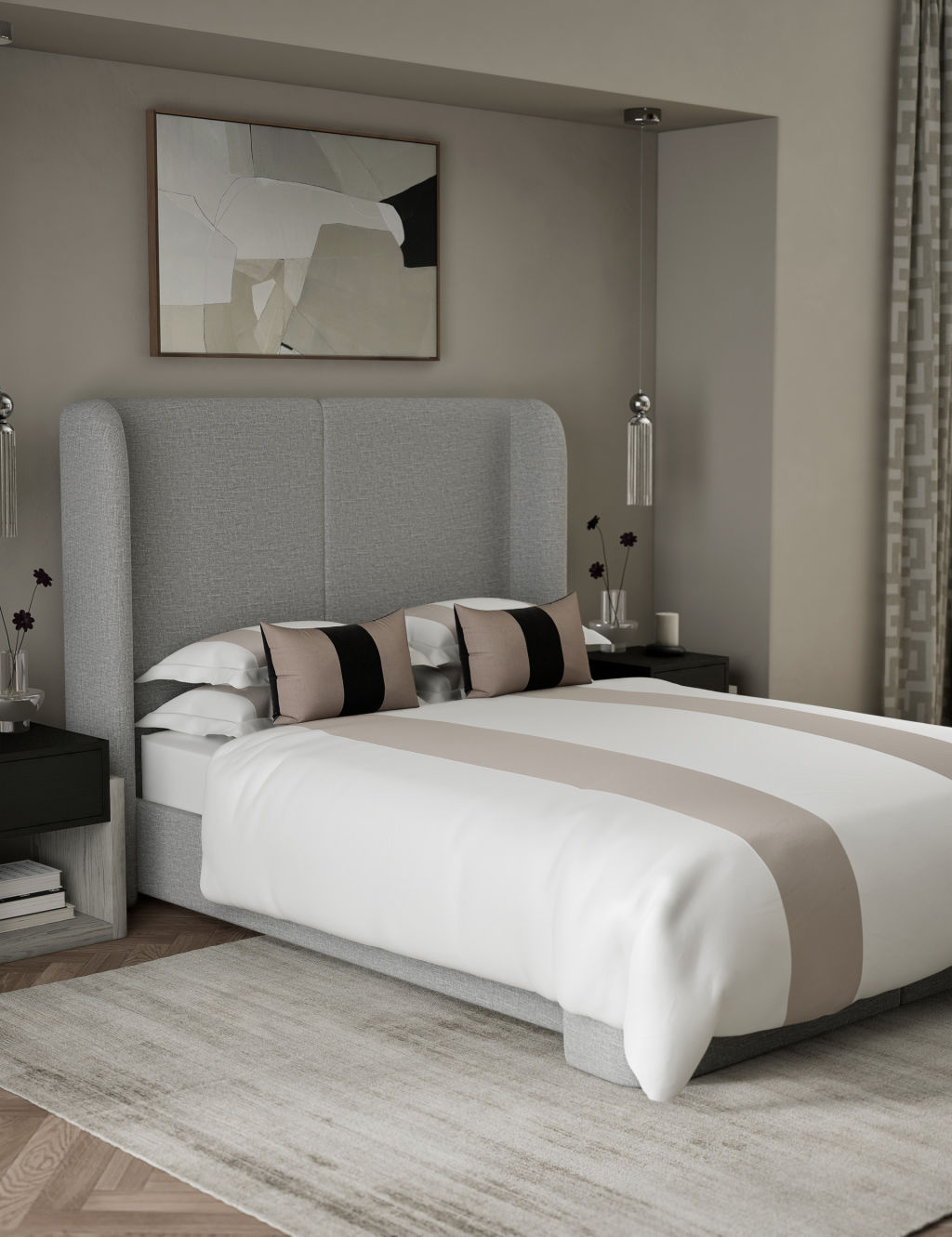 Sateen Panel Bedding Set