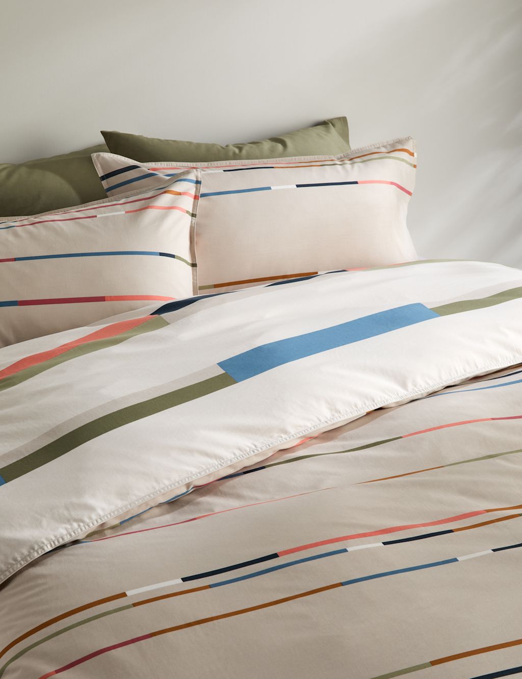 Cotton Rich Striped Bedding Set