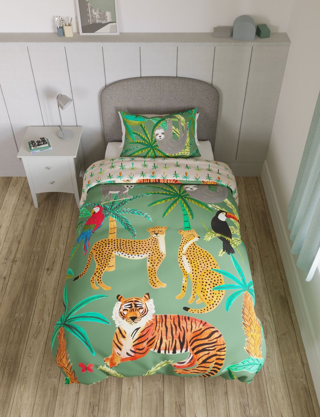 Jungle Pure Cotton Bedding Set 6 of 6