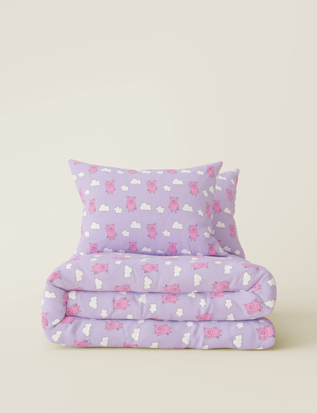 Percy Pig™ Clouds Cotton Blend Bedding Set