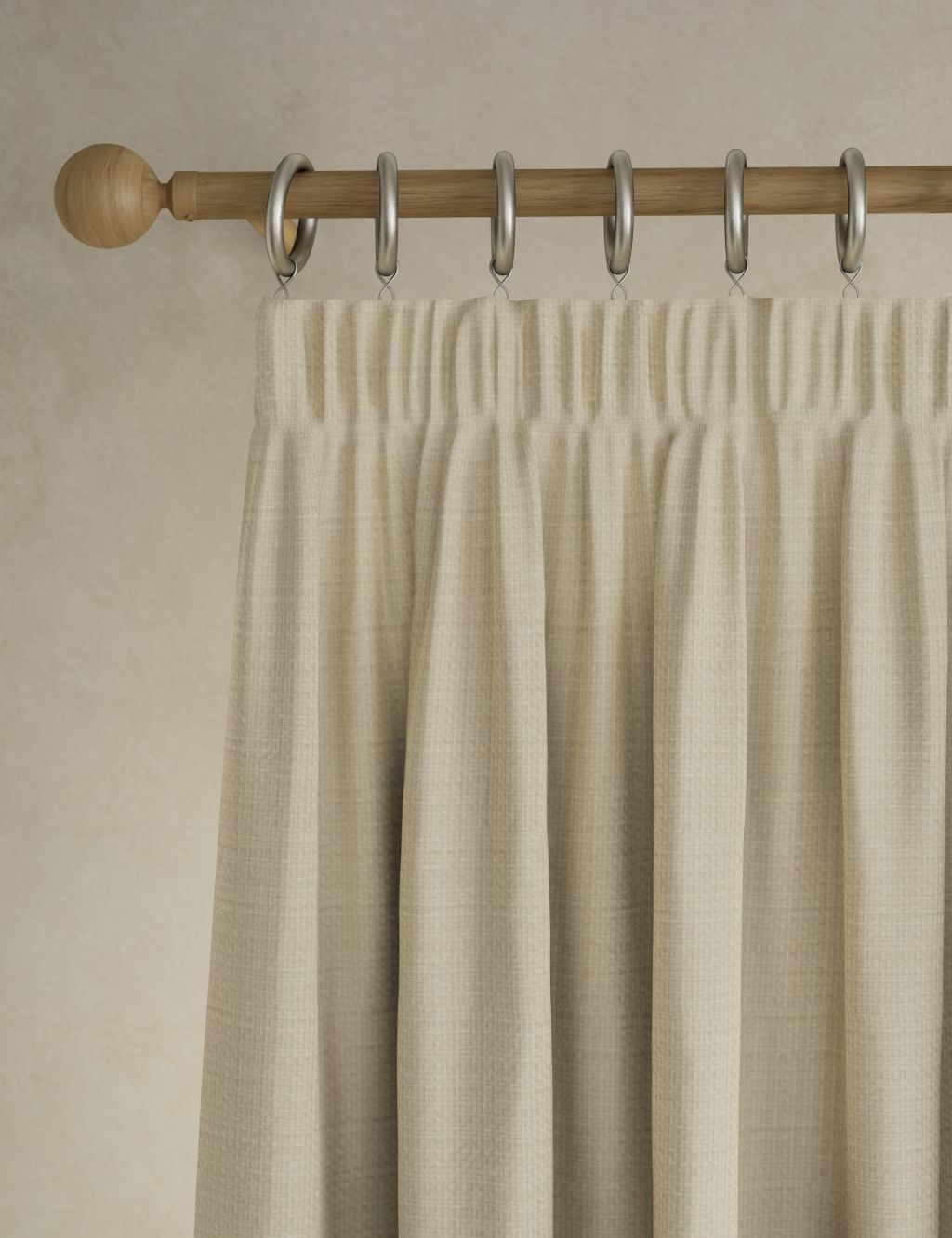 Textured Pencil Pleat Blackout Curtains