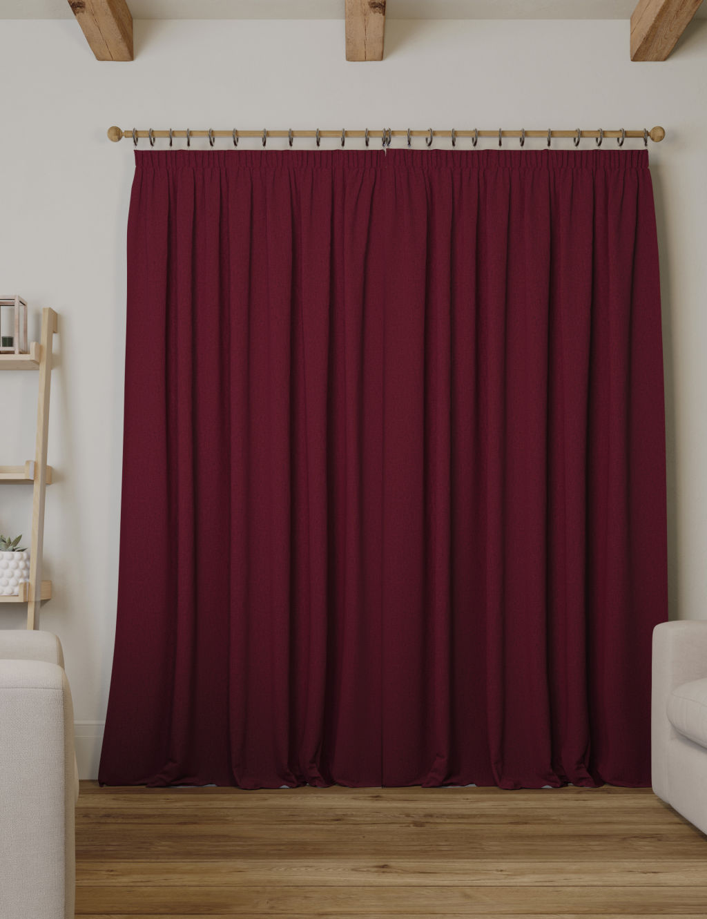 Brushed Pencil Pleat Blackout Temperature Smart Curtains 6 of 7