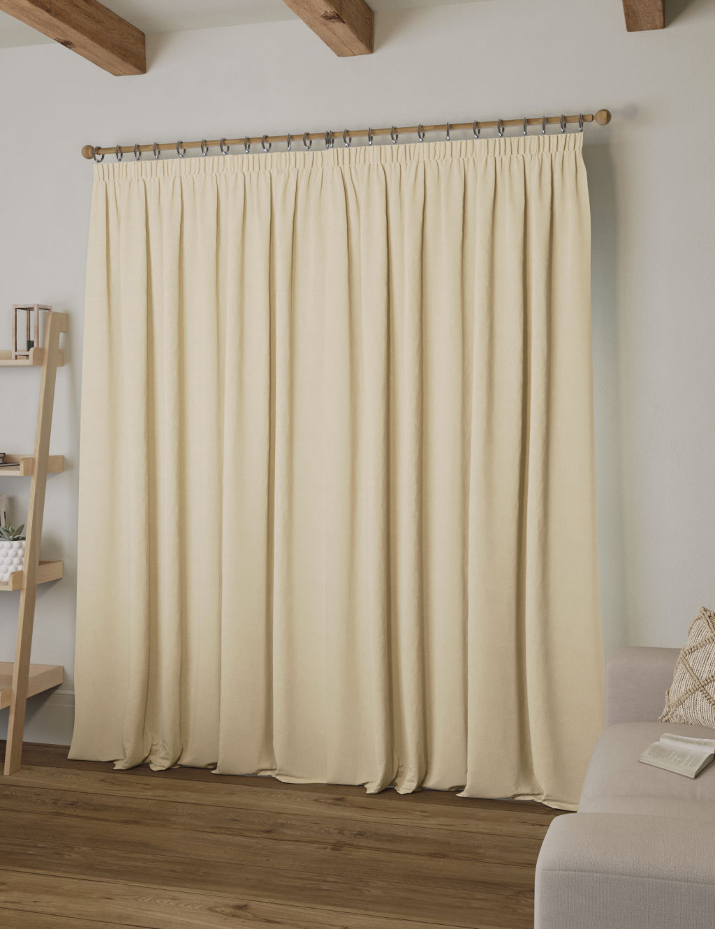 Brushed Pencil Pleat Blackout Temperature Smart Curtains 2 of 6