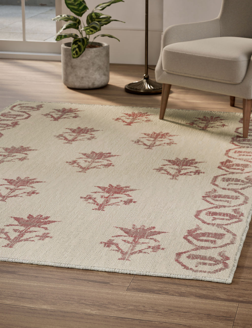 Jute Foral Rug