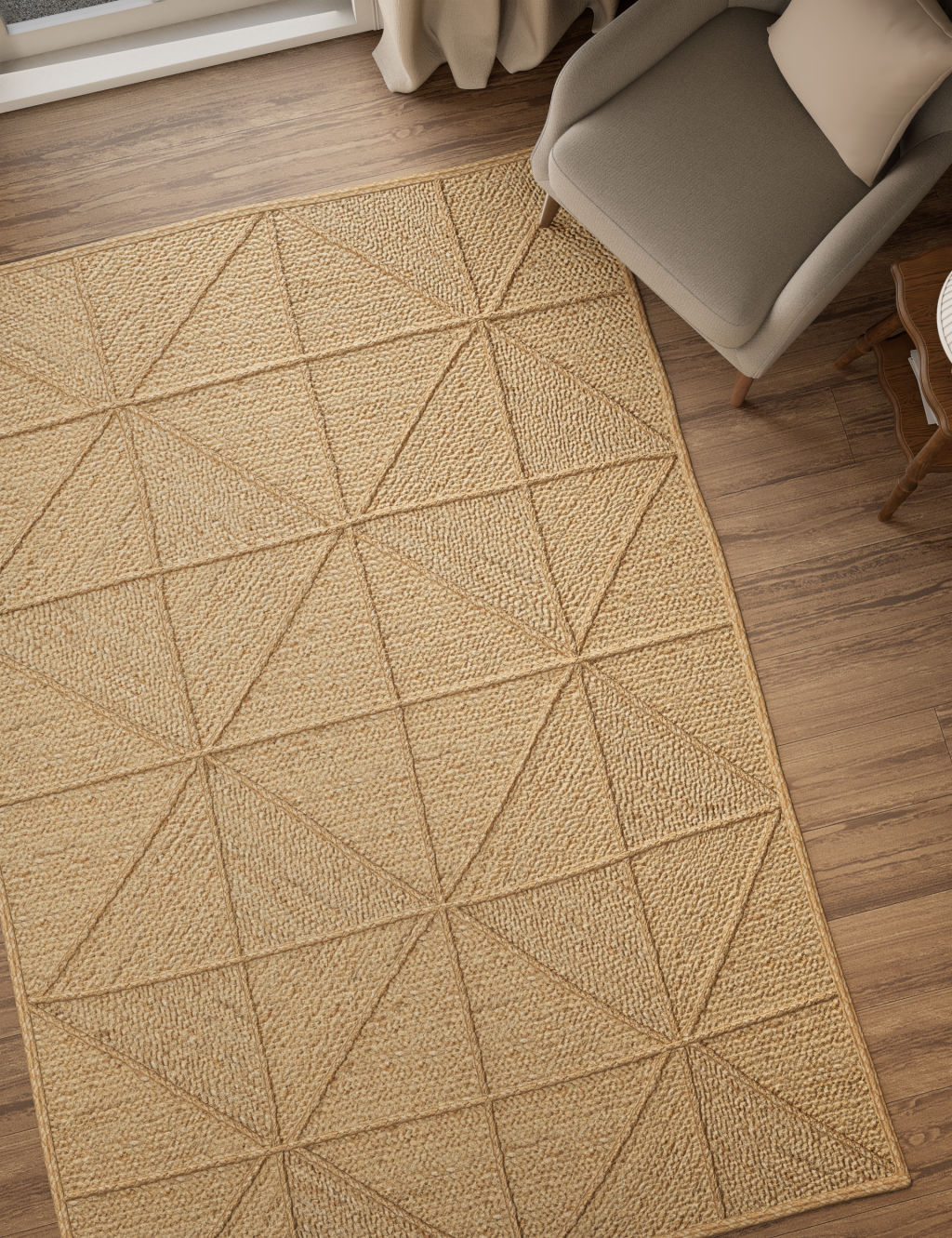 Jute Geometric Rug