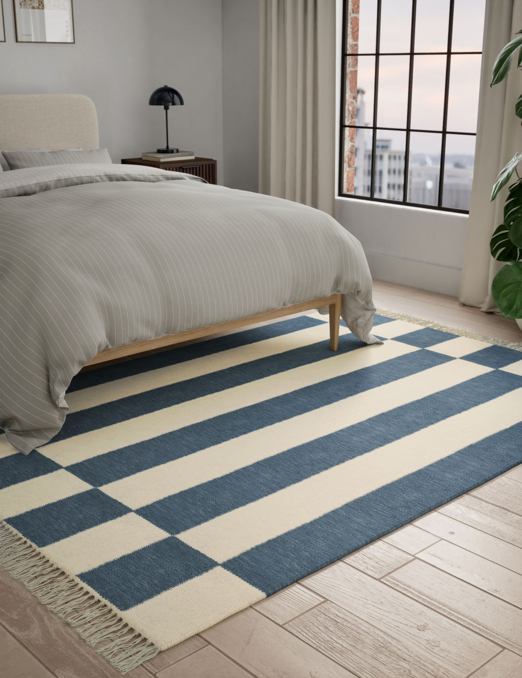 Wool Rich Striped Rug