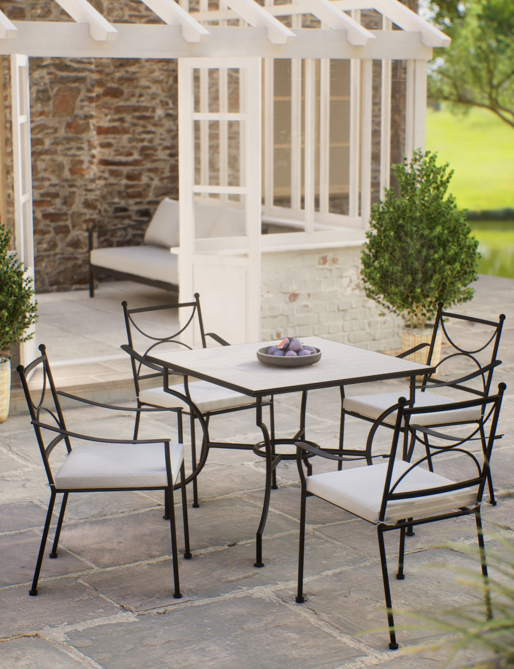 Pembroke 4 Seater Garden Dining Table & Chairs | M&S Collection | M&S