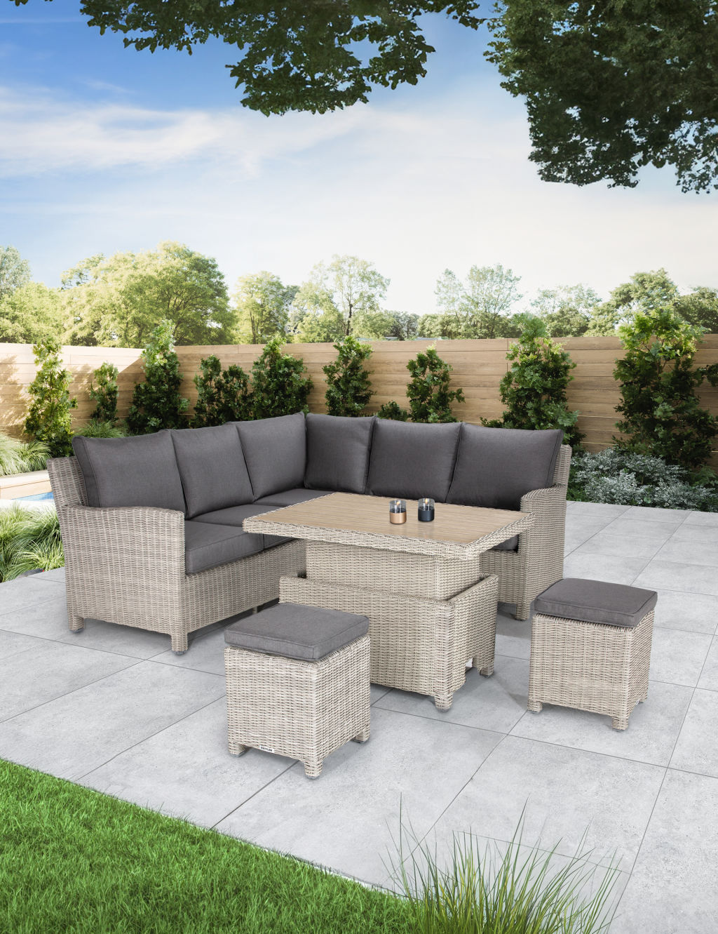Palma 6 Seater Garden Corner Dining Set